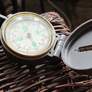 Coleman Gray and Gold Compass